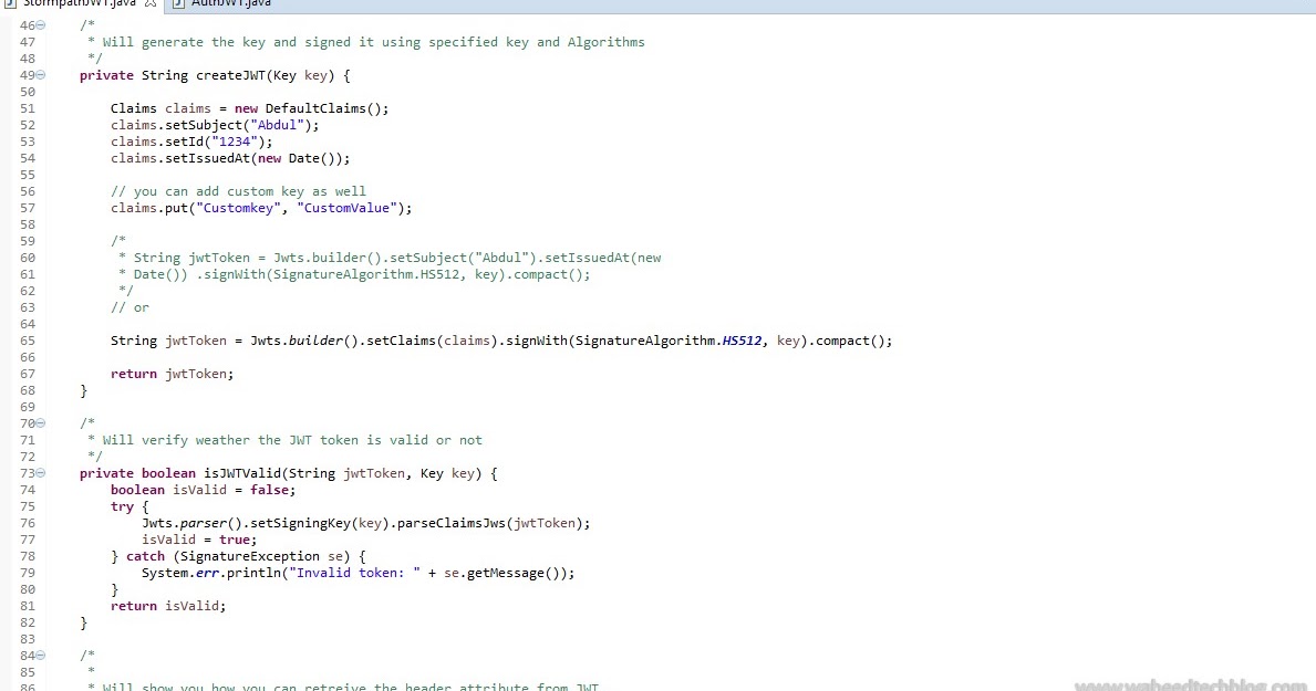 JWT: Symmetric and Asymmetric key Implementation
