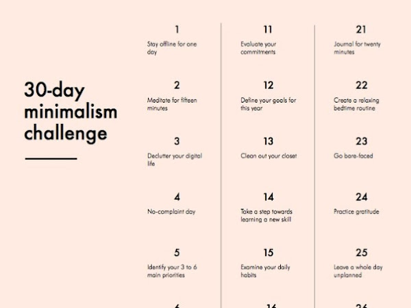 30 jours de défis pour le challenge minimalisme (vous le relevez avec moi ?)