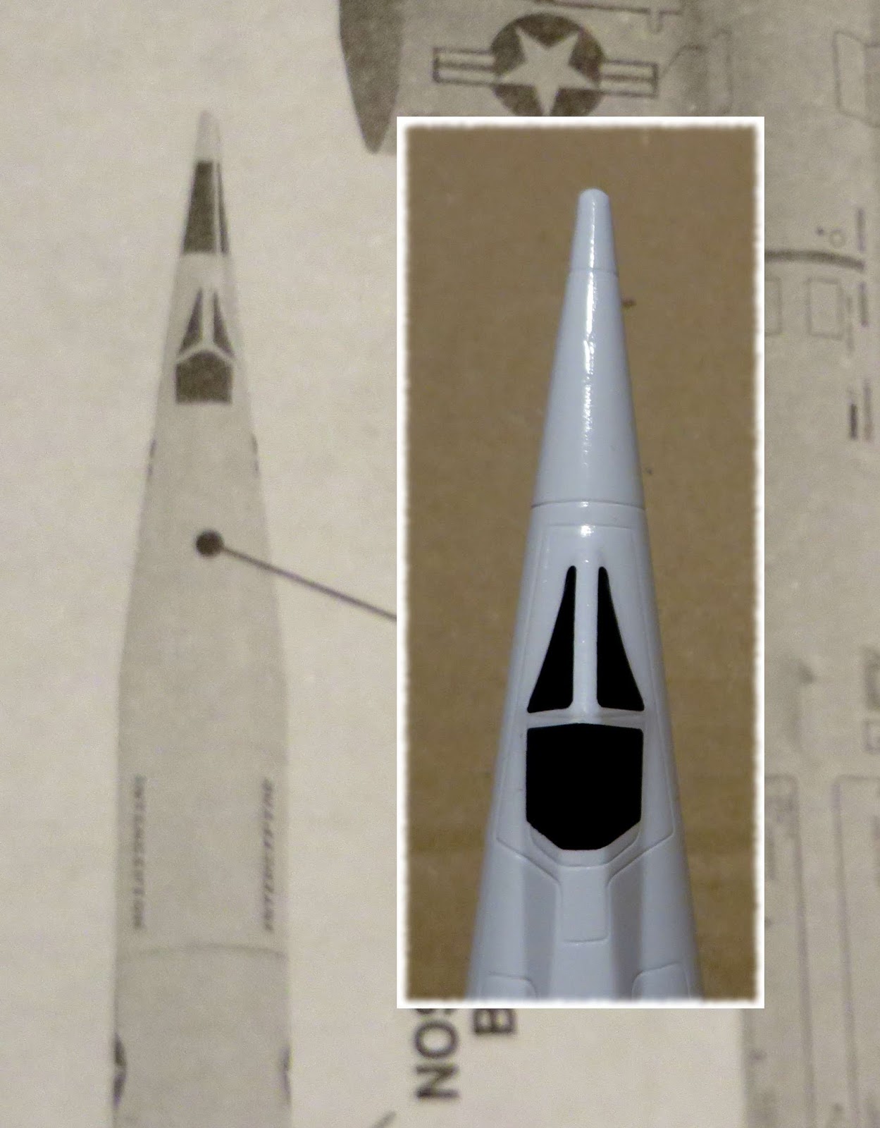 Model Rocket Building Estes Interceptor Build 1250, Part 21, Canopy