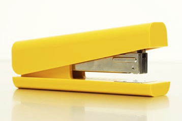 yellow stapler