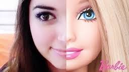 make up ala barbie simple