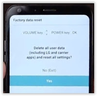 LG Q6 factory data reset
