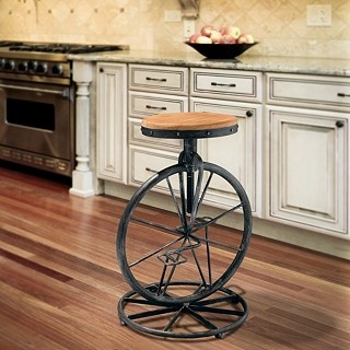 This unicycle accent table is a beautiful way to combine vintage style with function