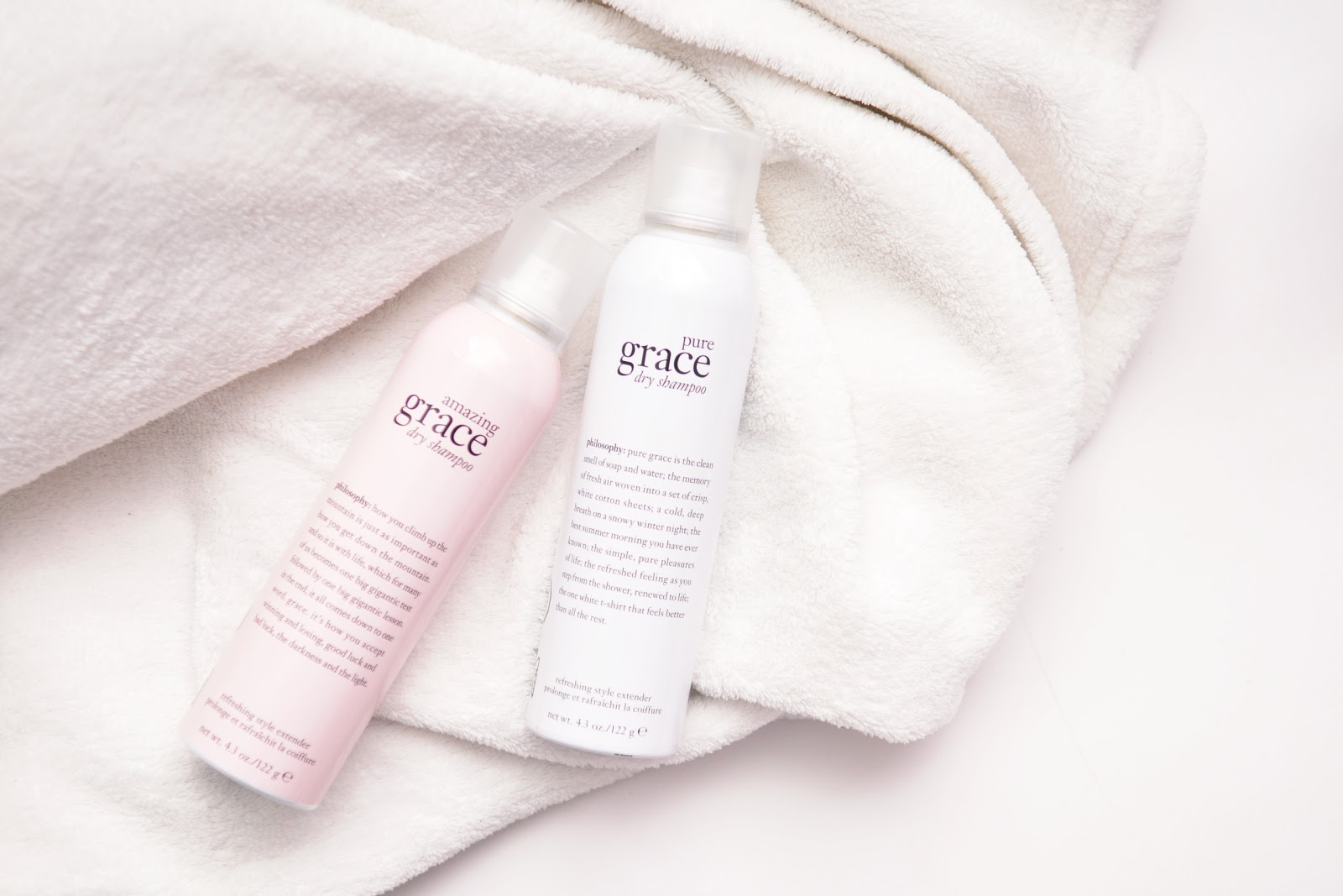 fun size beauty Philosophy Amazing Grace and Pure Grace Dry Shampoos