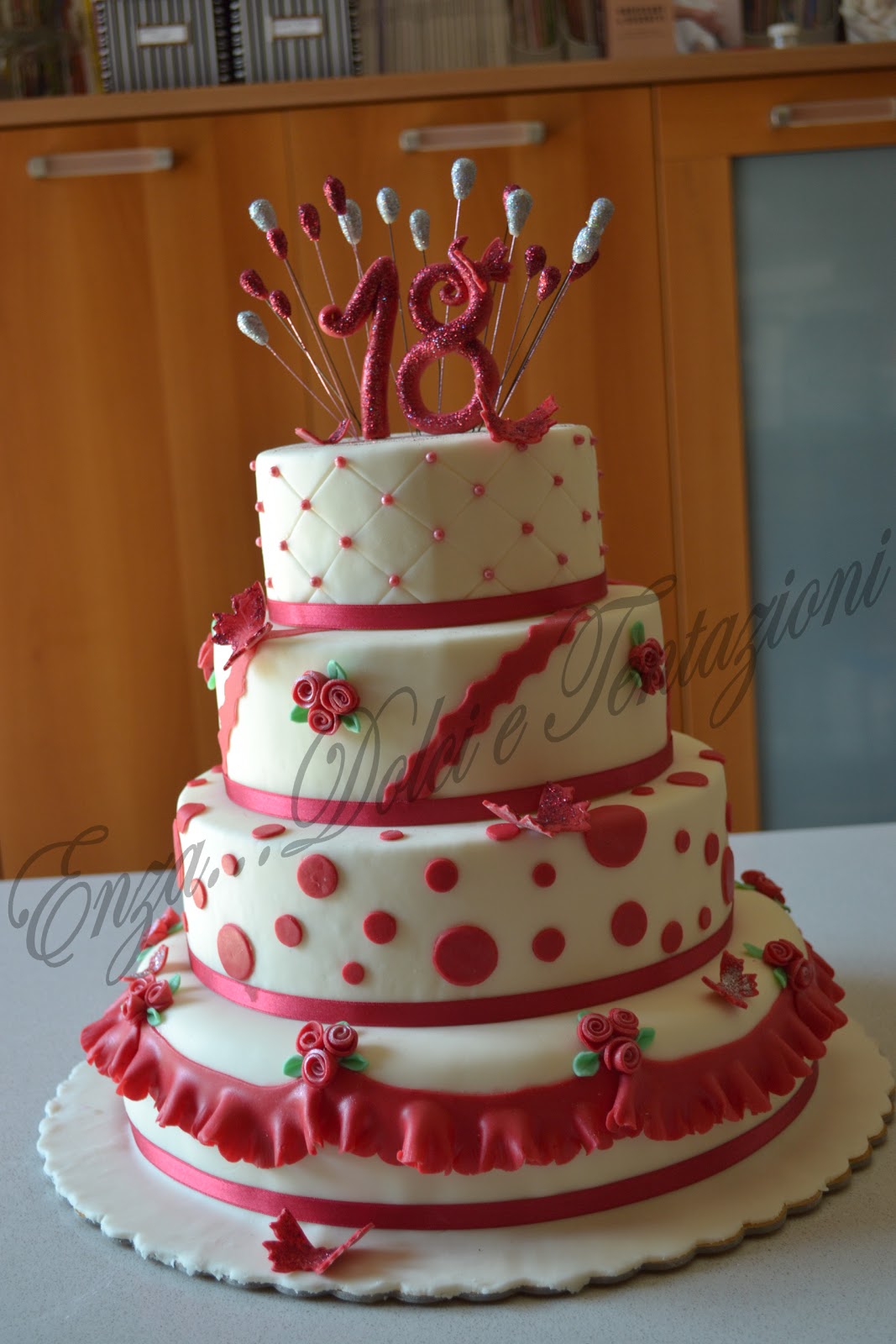 dolci-decorazionietentazioni: Una Torta in Rosso per 18anni Speciali!