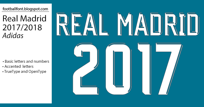real madrid jersey fonts