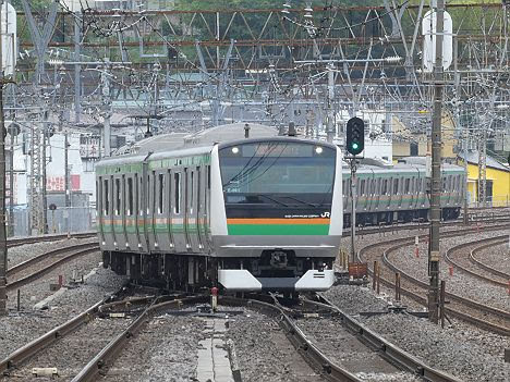 湘南新宿ライン　快速　大崎行き2　E233系(2018年 渋谷駅高架化工事に伴う運行)
