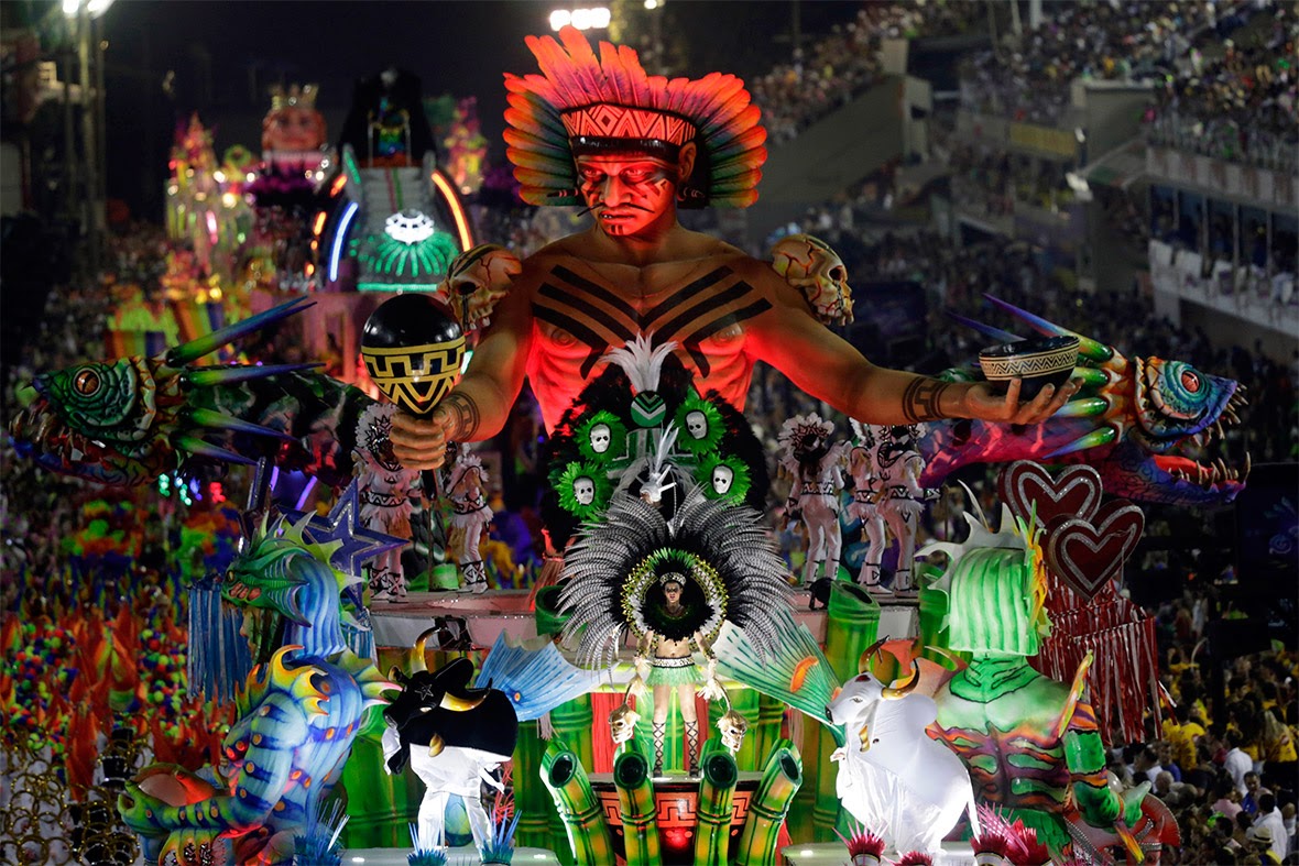 The Massive World Renowned Carnival Parade In Rio De Janiero Is