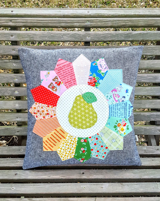 Lori Holt's Sweetie Pie Quilt: Pear Block Pillow by Heidi Staples of Fabric Mutt