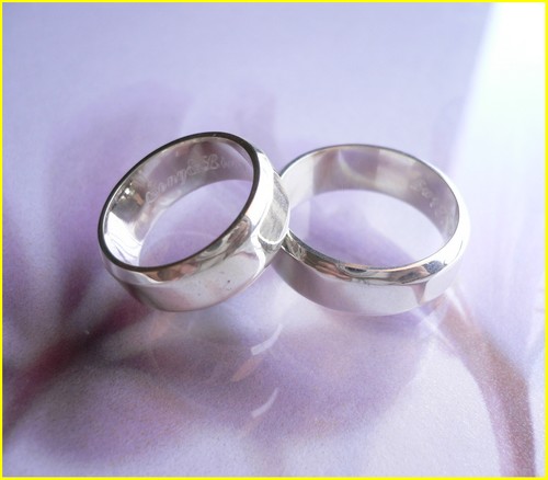 Sterling Silver Engravable Couples Message Ring