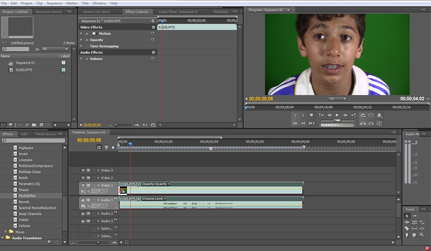 The Computer and Site Making Guru How to increase a audio pitch in Adobe Premiere Pro