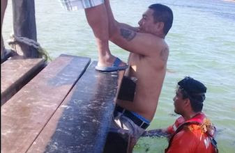 Marinos rescatan a bañista alcoholizado en playas de Mahahual