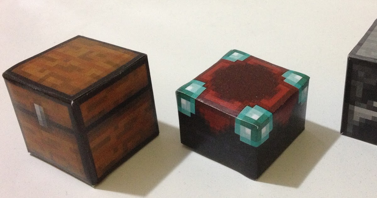 Mini At Least Papercraft Minecraft Vi Cofre Horno Y Mesa De