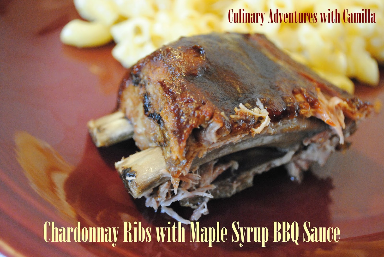 Chardonnay Ribs with Maple Syrup Barbeque Sauce
