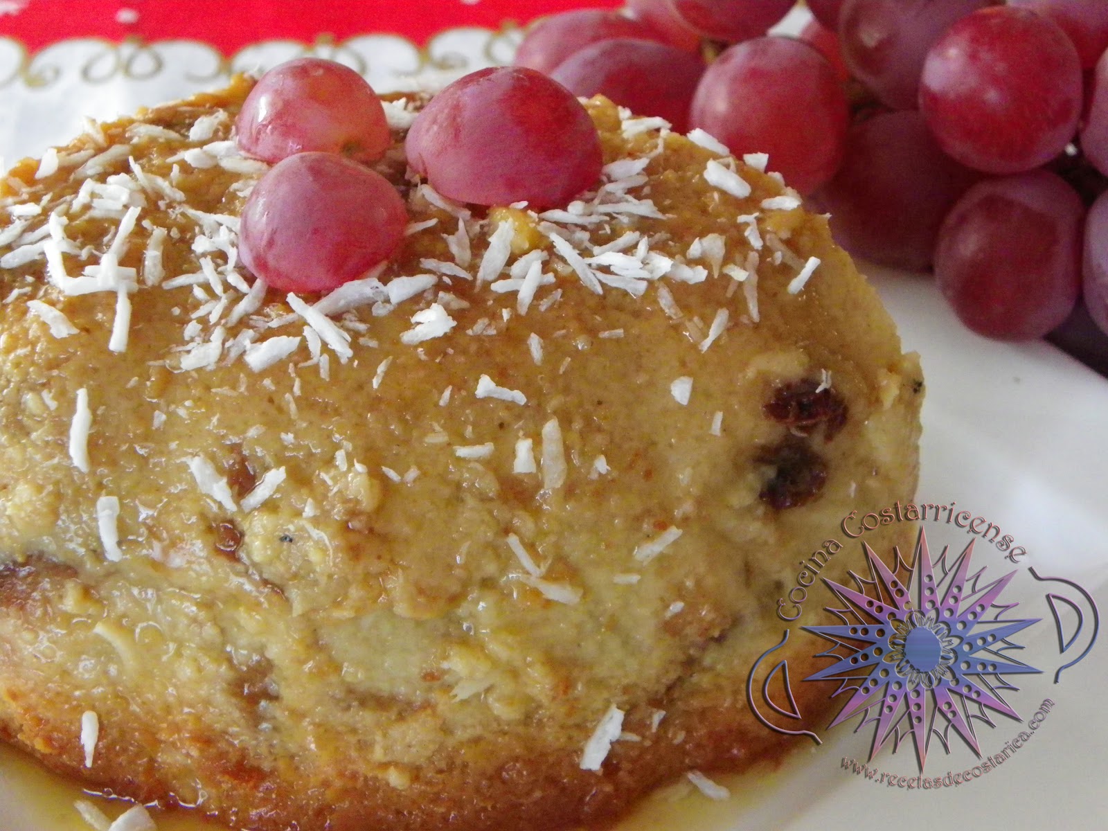 Cocina Costarricense budín de pan dulce