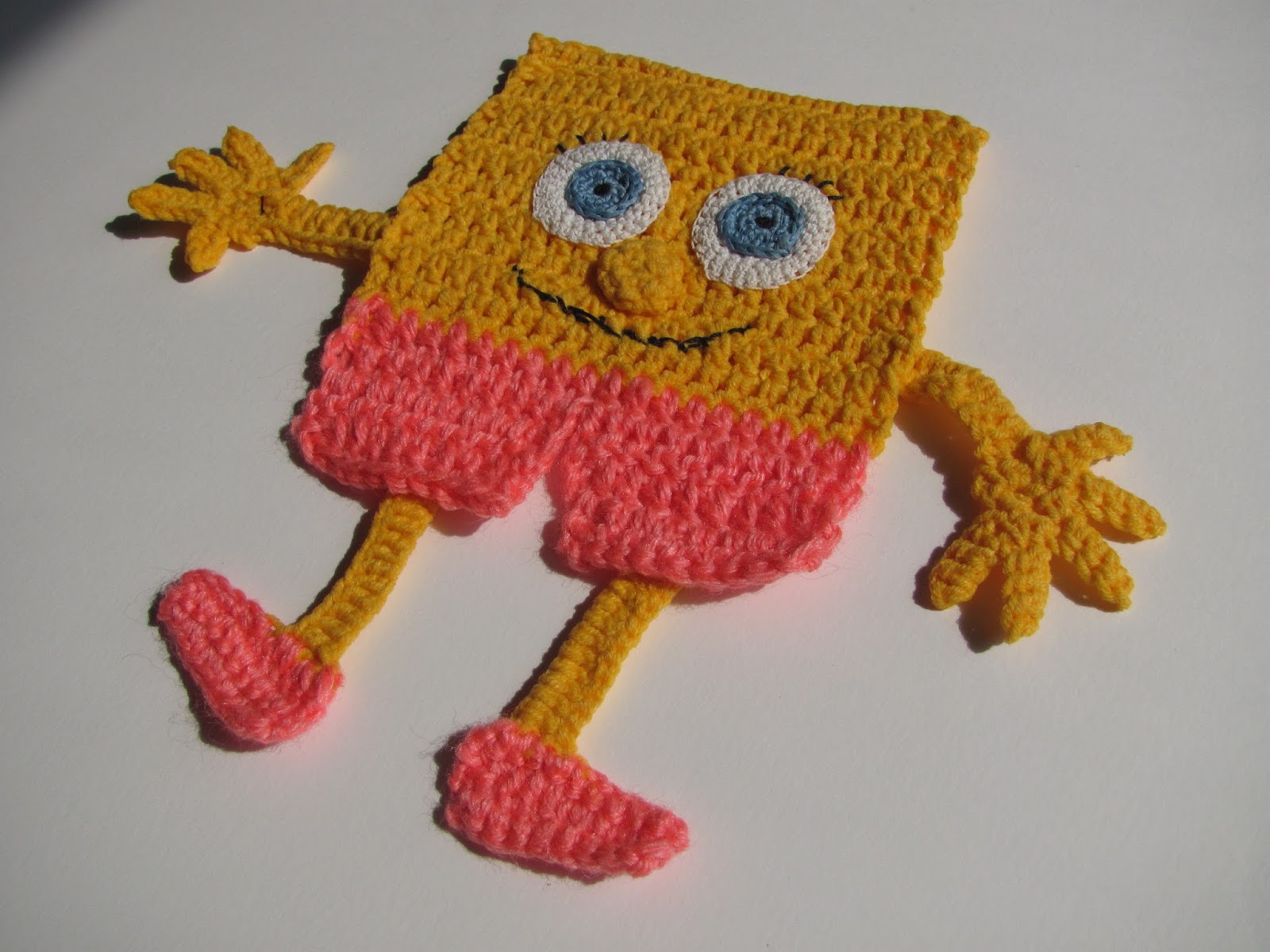 Связать губку боба крючком схема и описание