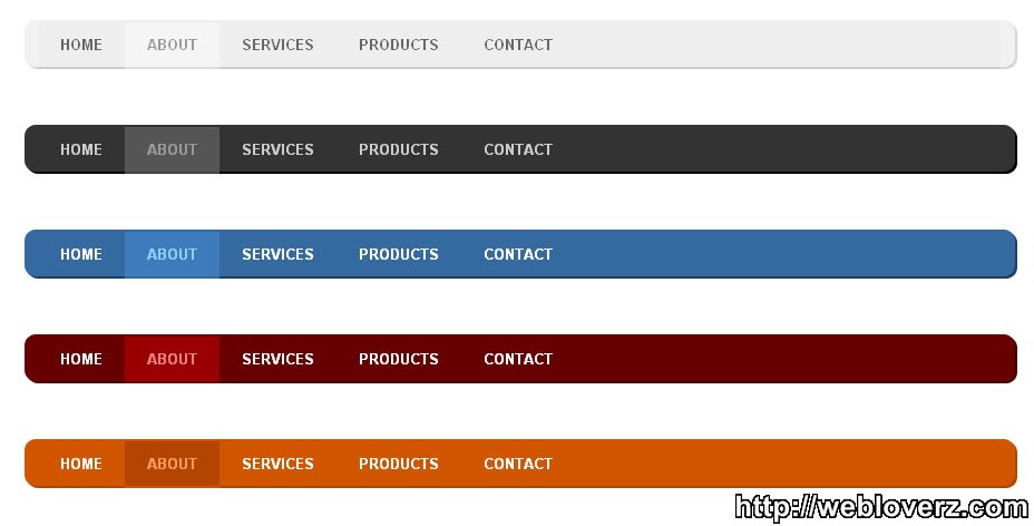 Matte 5 Beautiful Free CSS Menus | Web Loverz