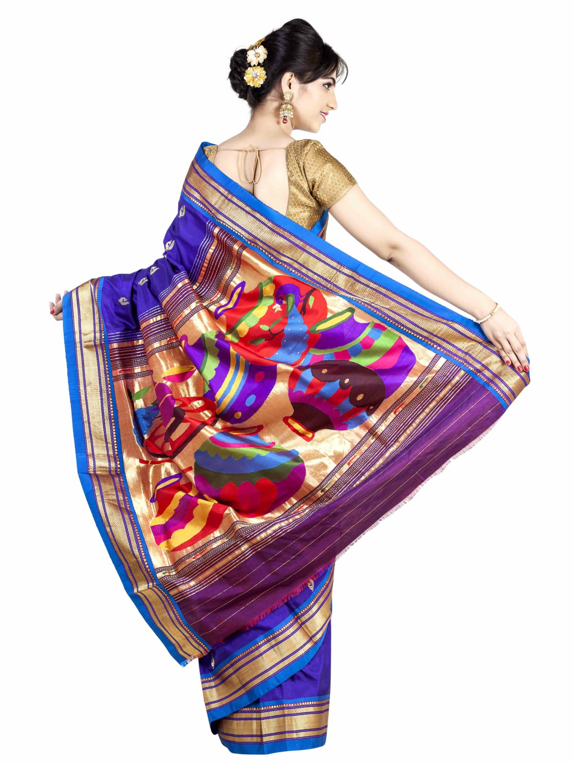 Cotton paithani saree handloom Clearance