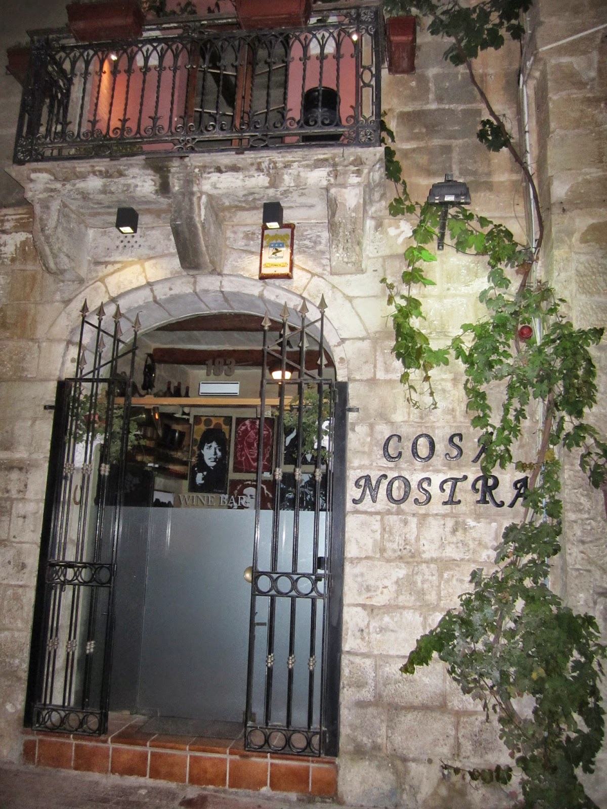 Cosa Nostra Wine Bar in Malta