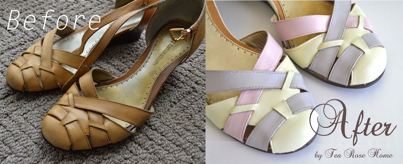 Tea Rose Home: Tutorial ~ How to Paint Leather Shoes