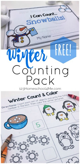 FREE Winter Count to 10 Printables