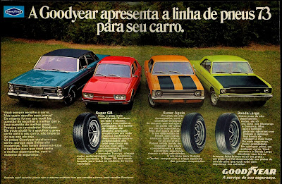 propaganda pneus Good Year - 1972. 1972; brazilian advertising cars in the 70s; os anos 70; história da década de 70; Brazil in the 70s; propaganda carros anos 70; Oswaldo Hernandez;