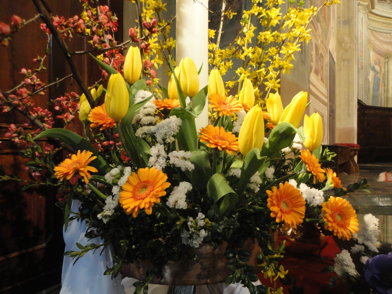 Altare Composizioni Floreali Pasquali Per Chiese Arte Floreale per la Liturgia: 3-apr-2013