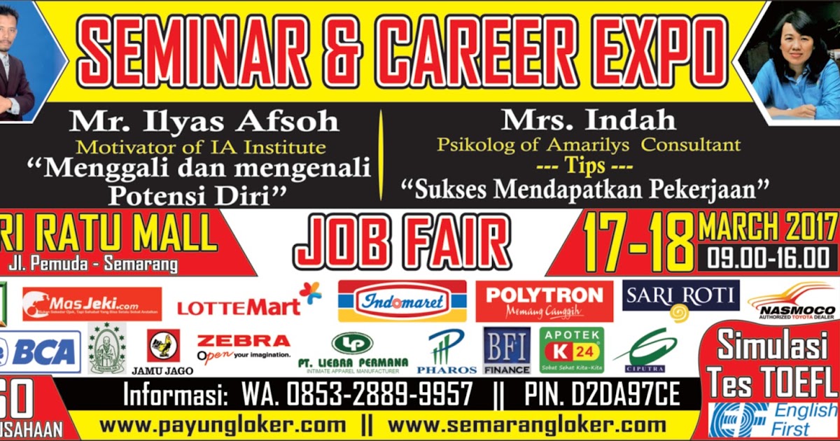 Seminar dan Career Expo Kota Semarang Tanggal 17 18