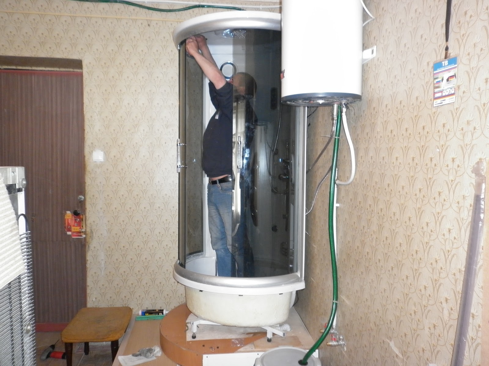 Подключение душевой кабины к бойлеру