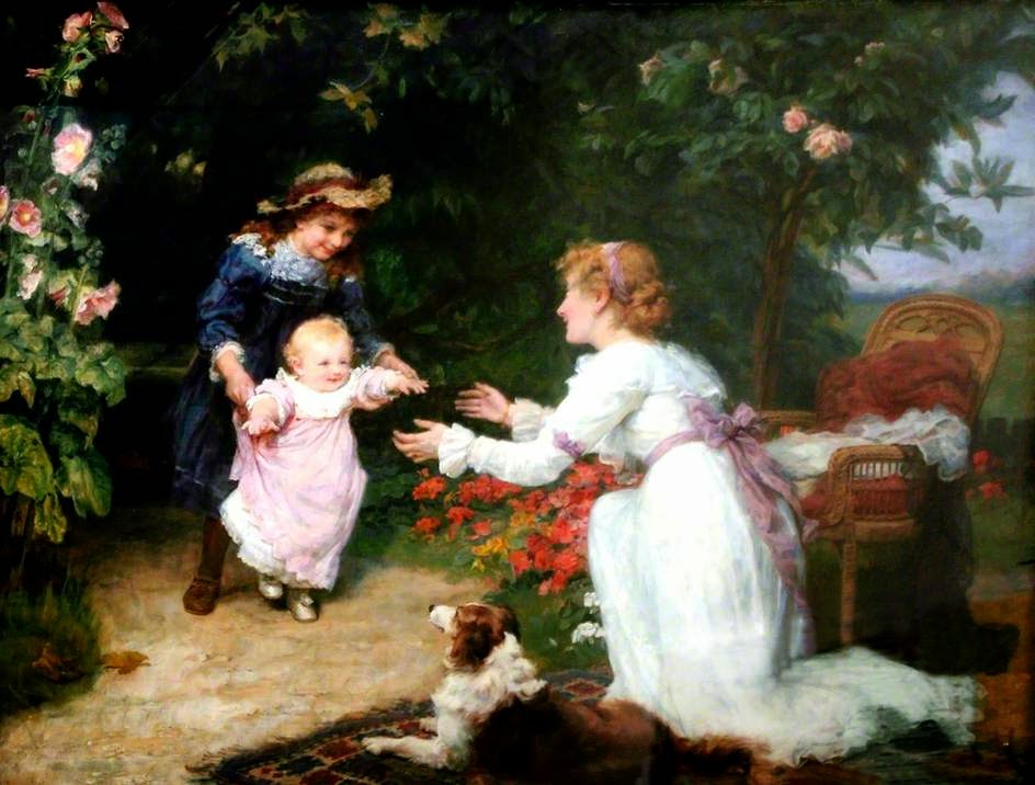 Primeiros Passos - Frederick Morgan e suas pinturas ~ Pintor de cenas da infância