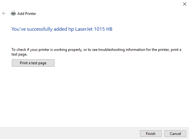 Cài đặt driver máy in HP LaserJet 1015 trên Windows 10