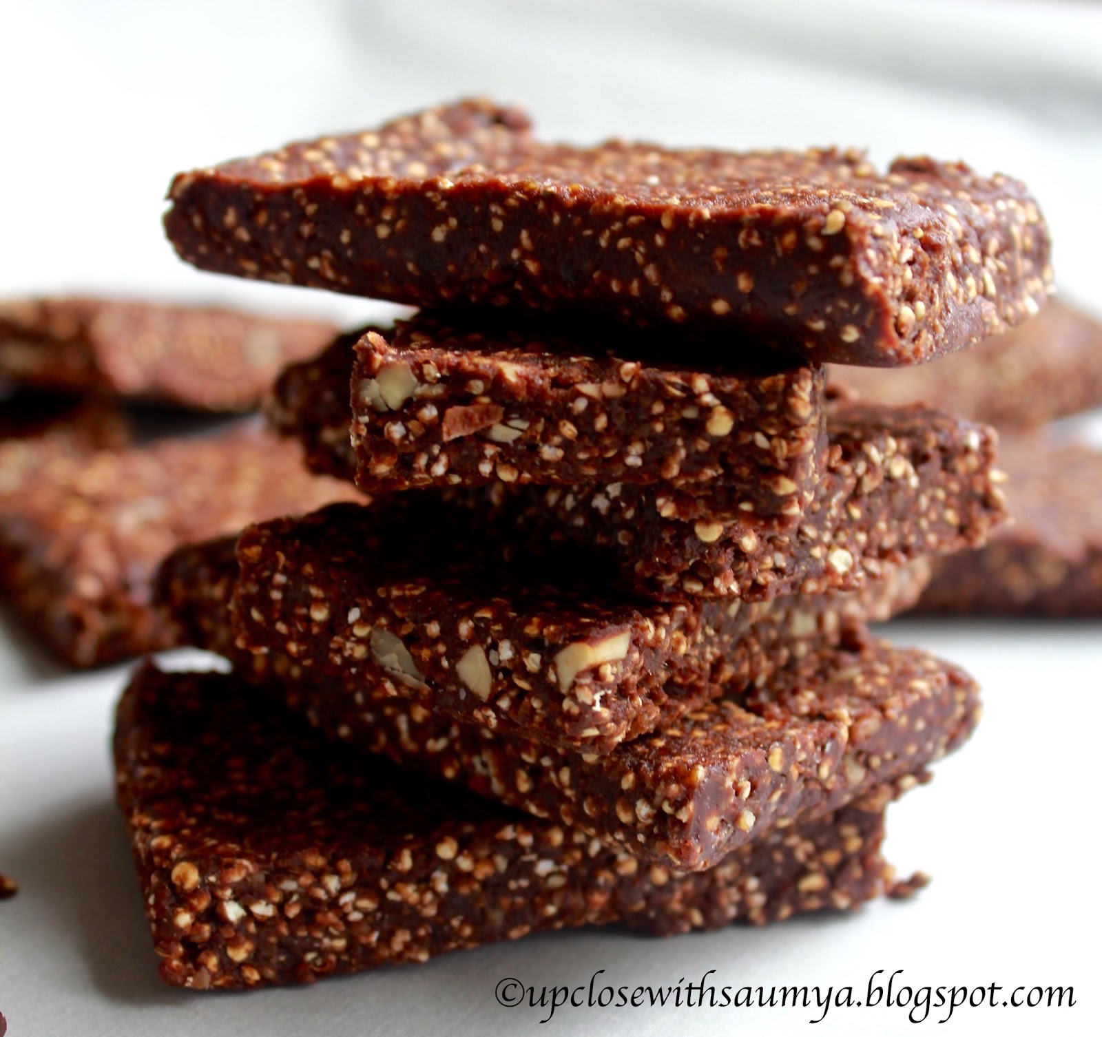 UpclosewithSaumya Cocoa and Quinoa Energy Bars