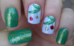 nail tree christmas nails gold dotting tools