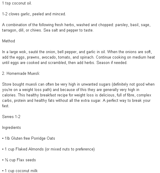 healthy breakfasts for weight loss 1toop