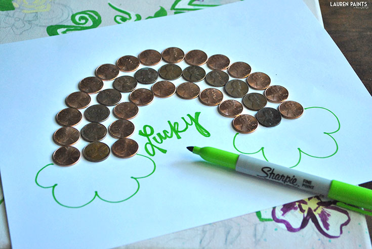 Lucky Penny Rainbow St. Patrick's Day DIY Project
