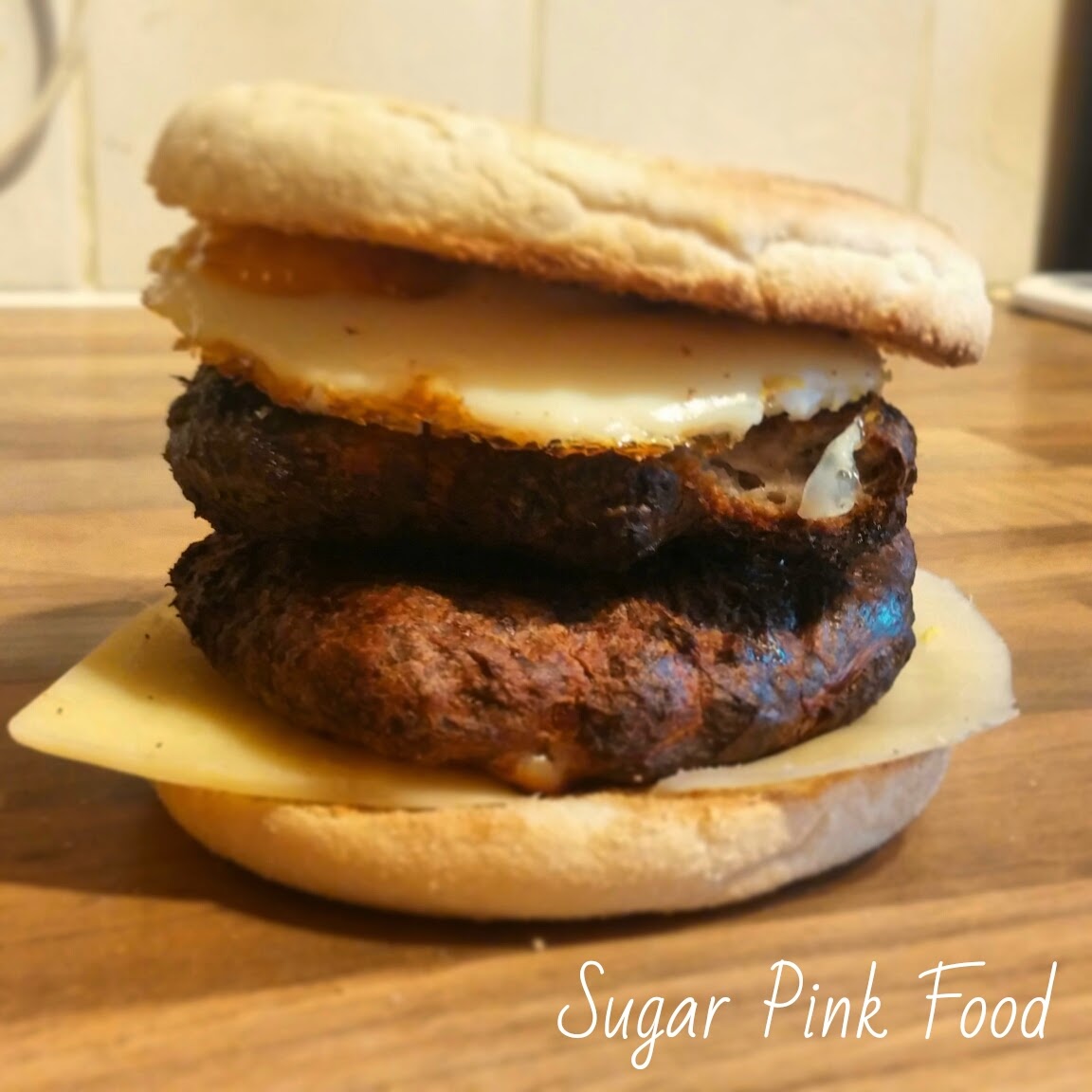 Double Sausage & Egg McMuffin Slimming World Sugar Pink Food