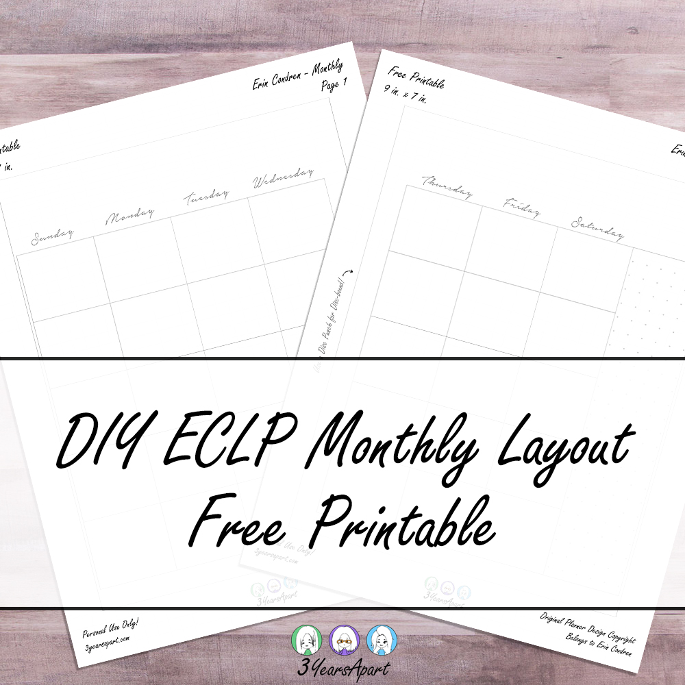 Free Planner Printable Monthly Inserts Ring Discbound Printable 3 Free Planner Printable Monthly Inserts Ring Discbound Printable 3