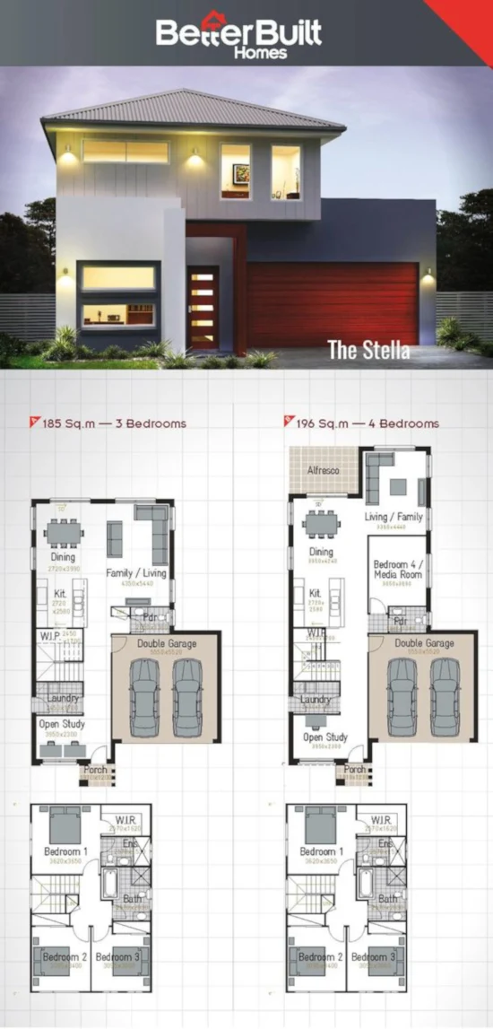 desain inspiratif rumah modern minimalis plus denah