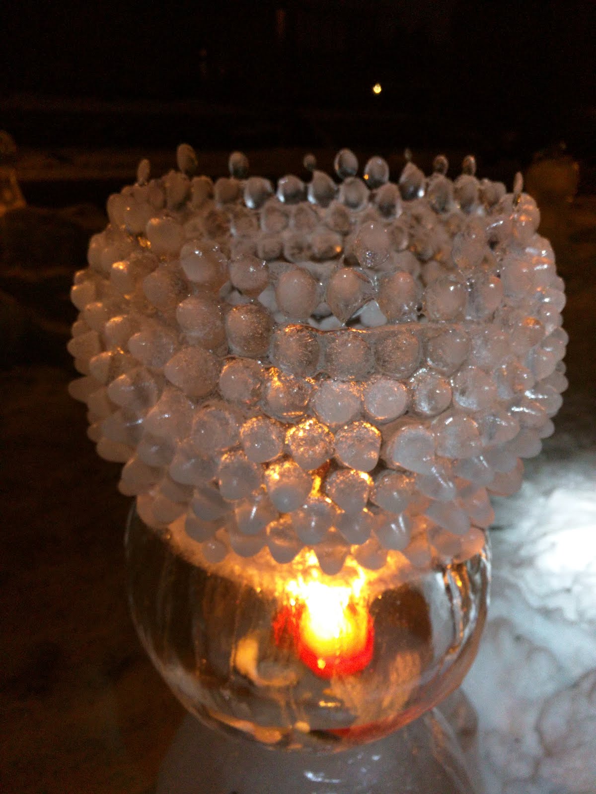 Ice Lanterns how to make and decorate them Making an Arare or