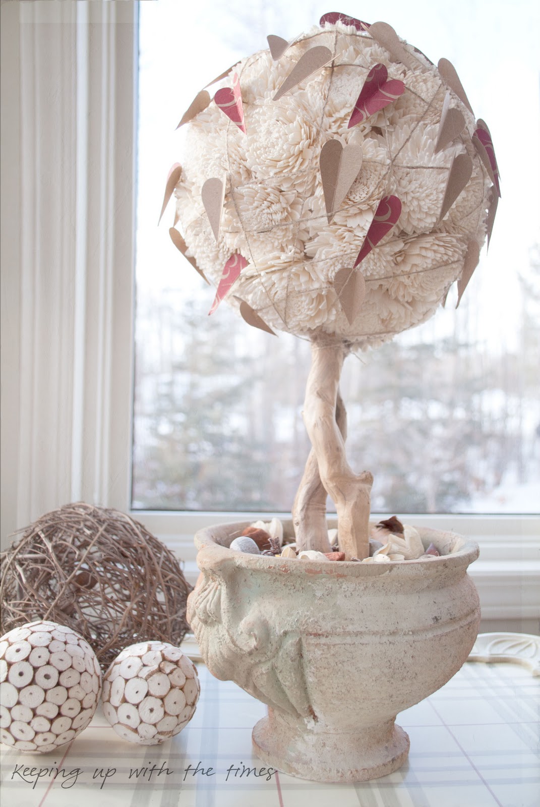 Valentine hearts topiary - Keeping With The Times