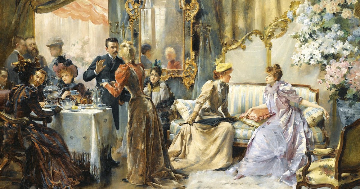 Peinture Française du 19ème Siècle: Afternoon Tea at the Painter's ...