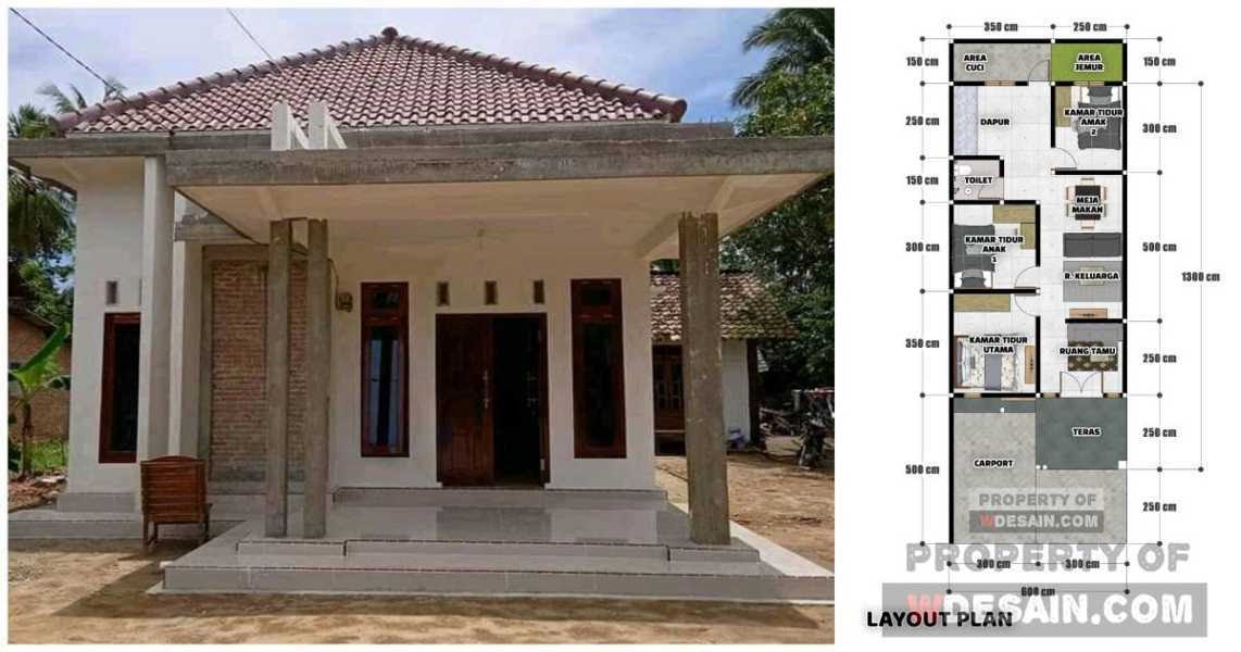 Sketsa Rumah Ukuran 6x13 - Japadsmj