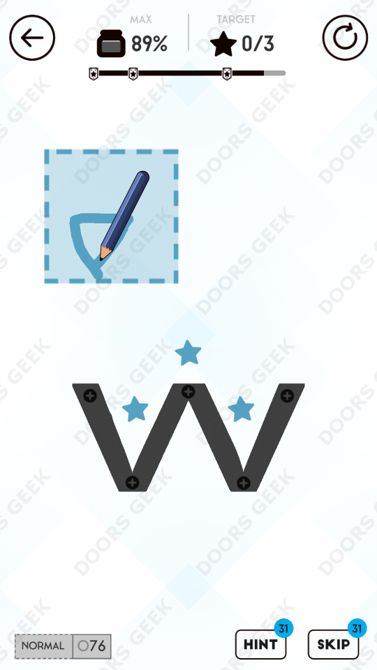 Draw Here Level 76 Doors Geek