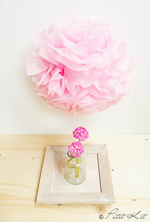 Decorar pompones papel seda