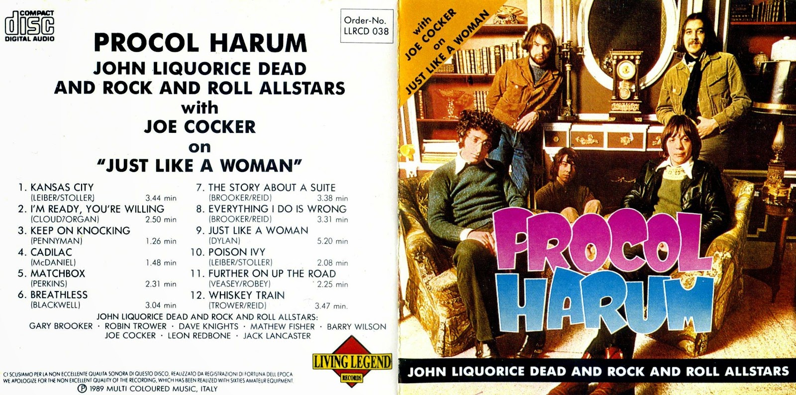 The Witchwood Records Procol Harum John Liquorice Dead and the Rock
