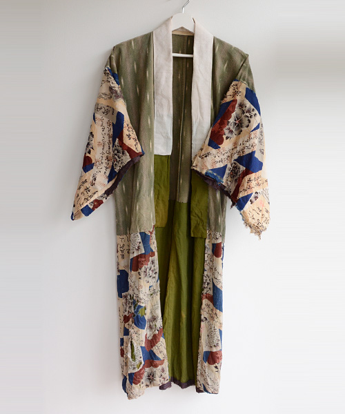 《日本の古着》 アンティーク着物 クレイジー マルチパターン 50～60年代 ジャパンヴィンテージ | FUNS