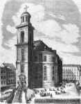 Zug des deutschen Parlaments nach der Paulskirche in Frankfurt a. M. am 18. Mai 1848