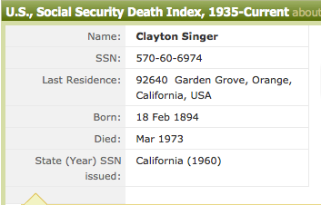 1973 gatheringgardiners ss death index