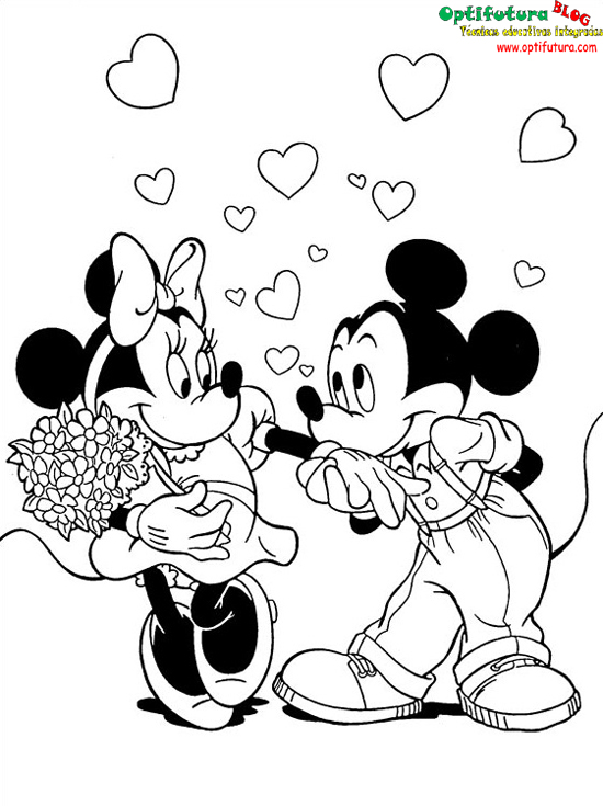 Micky y Minnie Mouse [Dibujos para colorear] ~ Optifutura