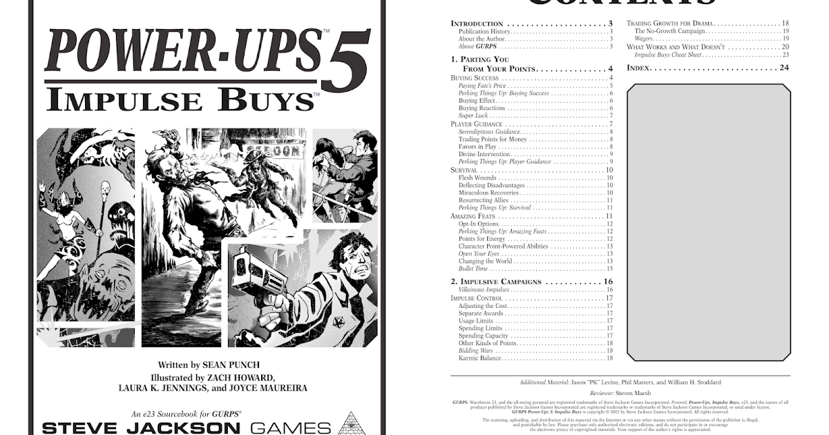 3d6 and Go!: GURPS: Power Ups 5: Impulse Buys Review